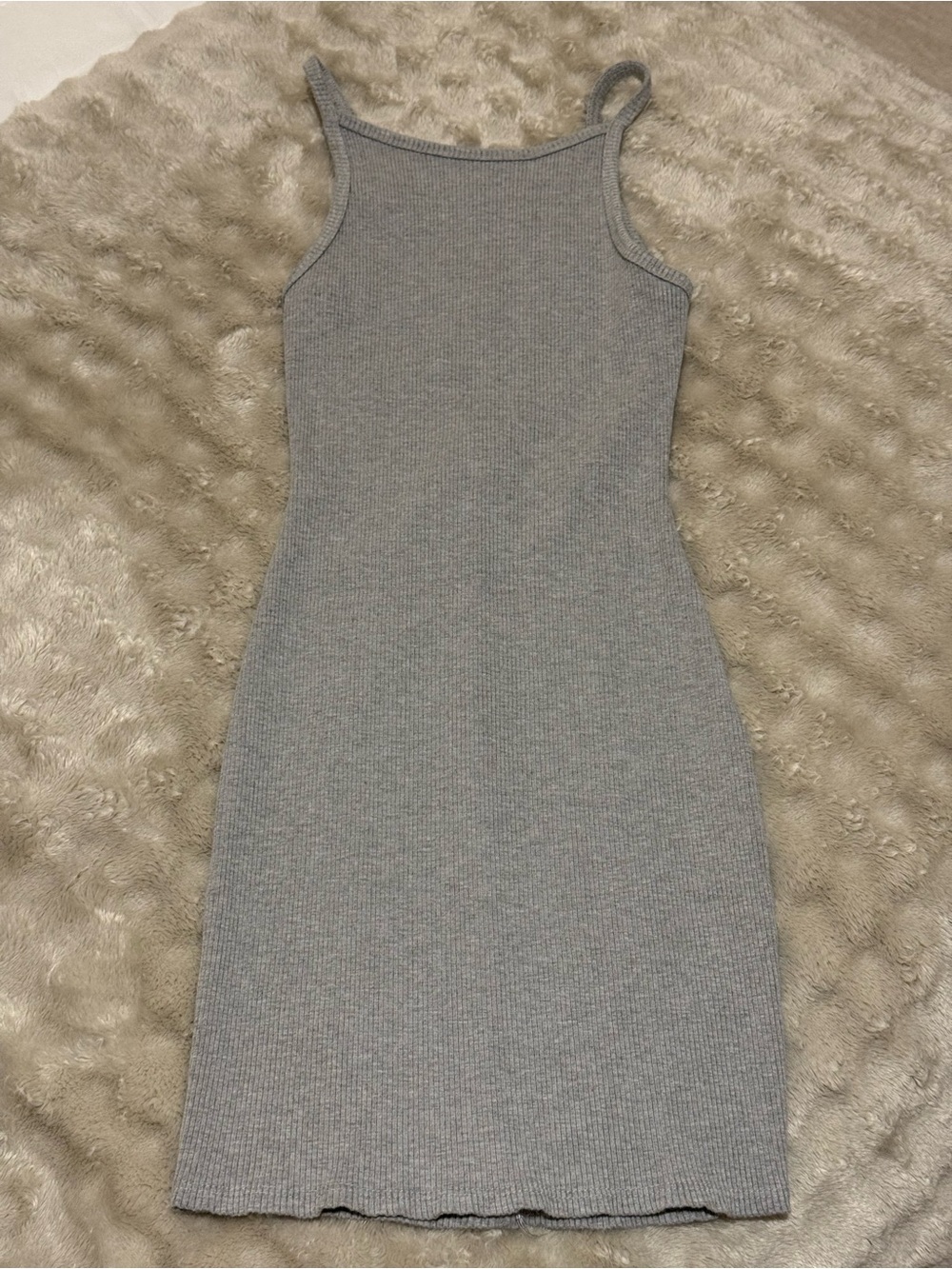 Lulu's Light Gray Ribbed Halter Bodycon Slip Dress - Picture 3 of 6